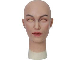 Siliconen - Vrouwelijk - Masker - Gezicht - 100% Hypoallergene Medische Siliconen - Realistisch - Crossdresser - Transgender - Mastectomie - Hoofd - Gezichtsmasker - Female Face