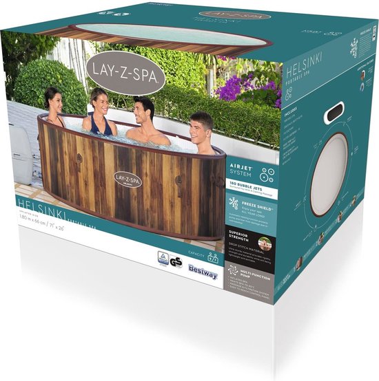 LayZSpa Helsinki 57 Persoons Opblaasbare Spa