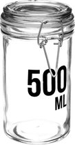 Inmaakpot/voorraadpot 0,5L glas met beugelsluiting - 500 ml - Voorraadpotten met luchtdichte sluiting