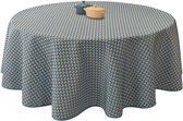 Nappe anti-tache Paon bleu ronde 160 cm - Accessoire de table décoratif - Décoration Salon - Bonne et Plus®