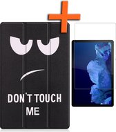 Hoes Geschikt voor Lenovo Tab P11 Plus Hoes Tri-fold Tablet Hoesje Case Met Screenprotector - Hoesje Geschikt voor Lenovo Tab P11 Plus Hoesje Hardcover Bookcase - Don't Touch Me