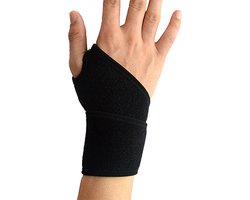 Polsbrace Zwart – Verstelbare Polssteun voor Links & Rechts – Comfortabele Polsband voor Sport, Fitness & Dagelijks Gebruik