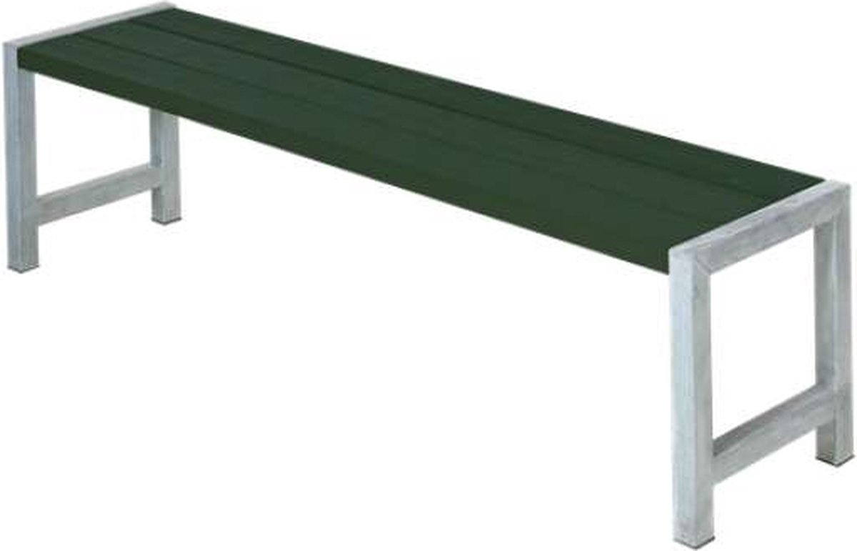 Tuinbank Plankesaet - Hout & Staal groen - 38 x 176 x 45 cm