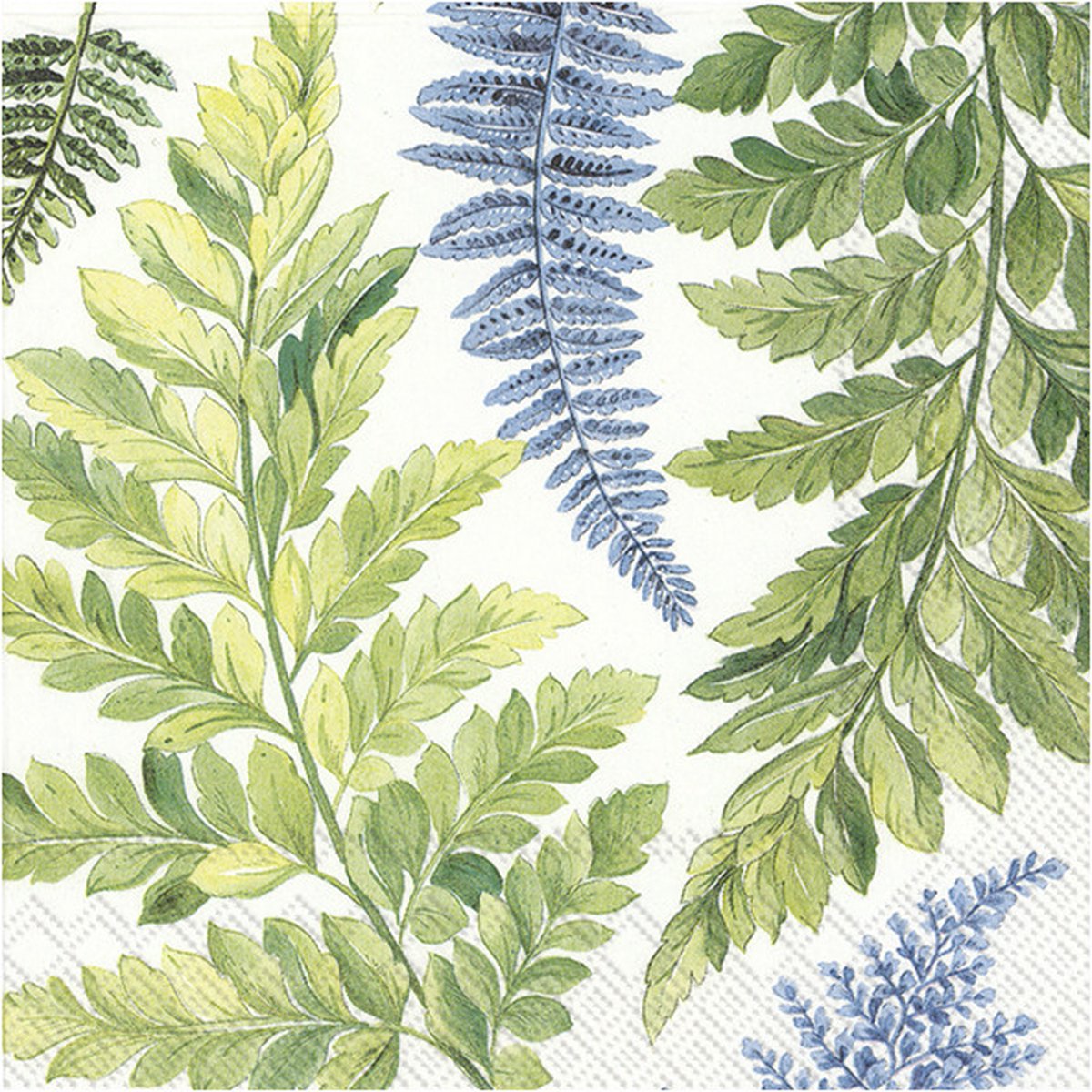 Feest servetten Botanisch thema - 20x - Groen - 3-laags - bladeren - 33 x 33 cm