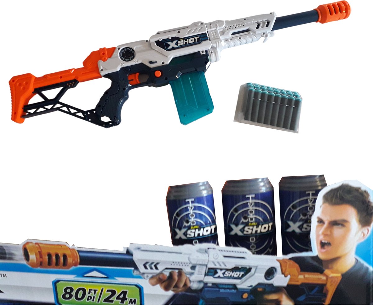 XShot Hyper Gel Trace Fire Blaster, Blaster de Gel seiautoático y
