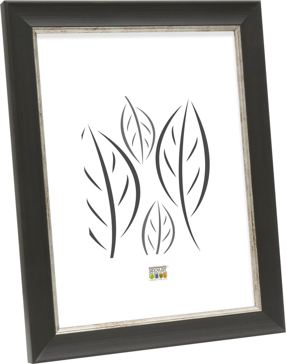 Deknudt Frames fotolijst S45WF2 - zwarte schilderstechniek - 20x25 cm