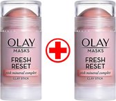 Gezichtsmasker Olay Maskers, Clay stick, Fresh Reset 2 Stuks