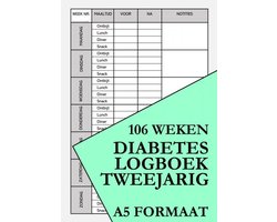 Bloedsuiker Planner en Diabetes Logboek - Tweejarig