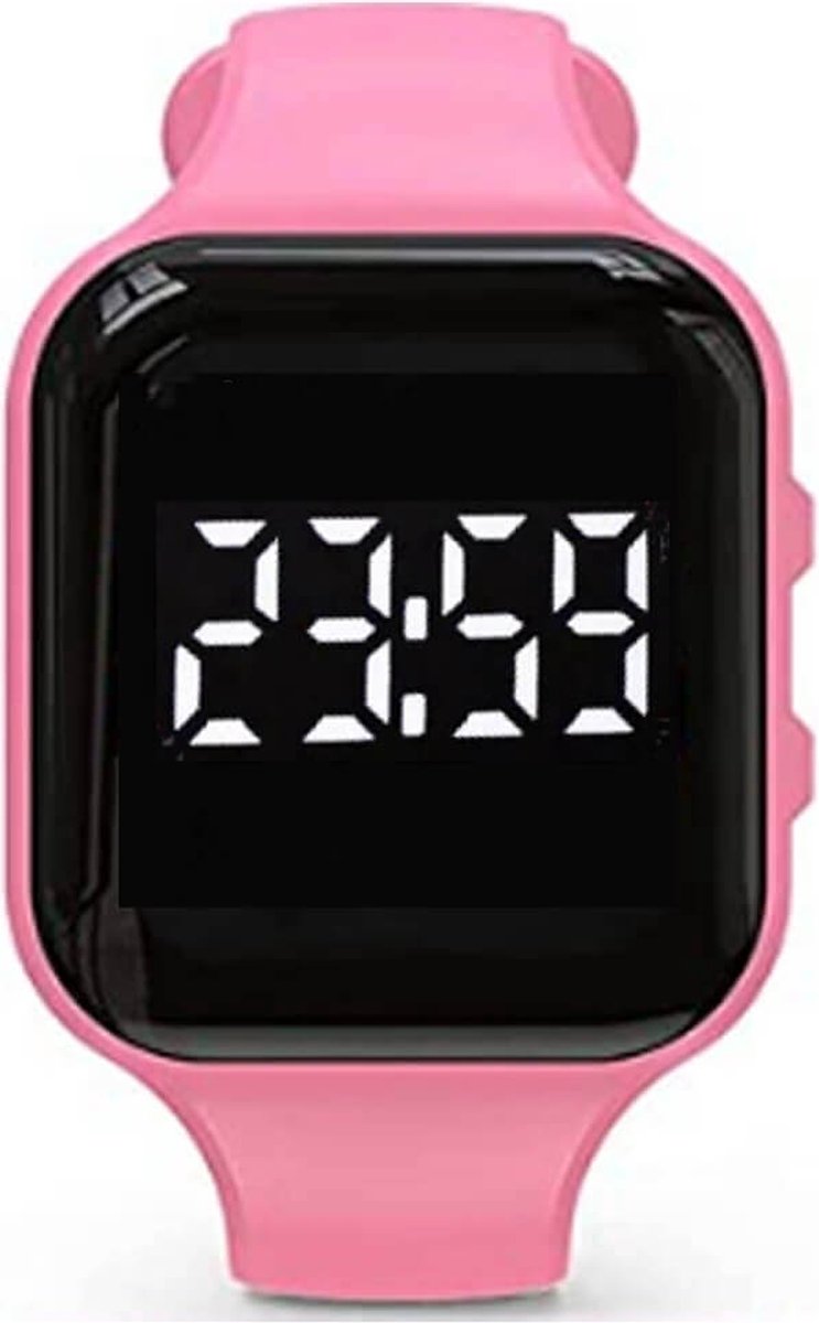 Herinnerings/alarmhorloge medicatie of plaswekker -vierkant roze - met 15 tril-alarmen - countdown timer- USB oplaadbaar