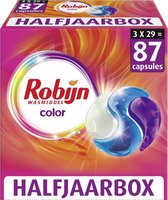 Bol.com Robijn Color 3 in 1 Wascapsules - 3 x 29 wasbeurten - Halfjaarbox aanbieding