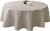 Nappe anti-tache Paon ficelle ronde 160 cm - Accessoire de table décoratif - Décoration Salon - Bonne et Plus®