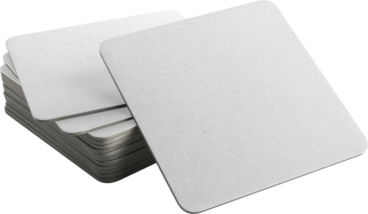 Bierviltjes blanco / wit vierkant (20 stuks)