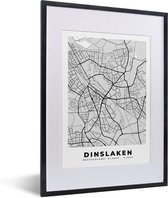 Fotolijst incl. Poster - Kaart - Dinslaken - Duitsland - Plattegrond - Stadskaart - 30x40 cm - Posterlijst