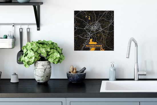 Poster Plattegrond – Narbonne – Stadskaart – Kaart – Frankrijk - 30x30 cm