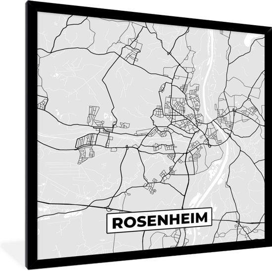 Fotolijst Incl Poster Duitsland Stadskaart Plattegrond Kaart Rosenheim Bol Com