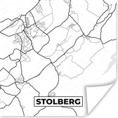 Poster Plattegrond - Stolberg - Kaart - Stadskaart - 30x30 cm