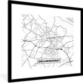 Fotolijst incl. Poster - Delmenhorst - Kaart - Plattegrond - Stadskaart - 40x40 cm - Posterlijst