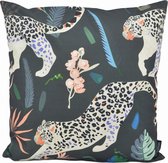 Luipaard Zwart Kussenhoes | Outdoor / Buiten | Katoen / Polyester | 45 x 45 cm