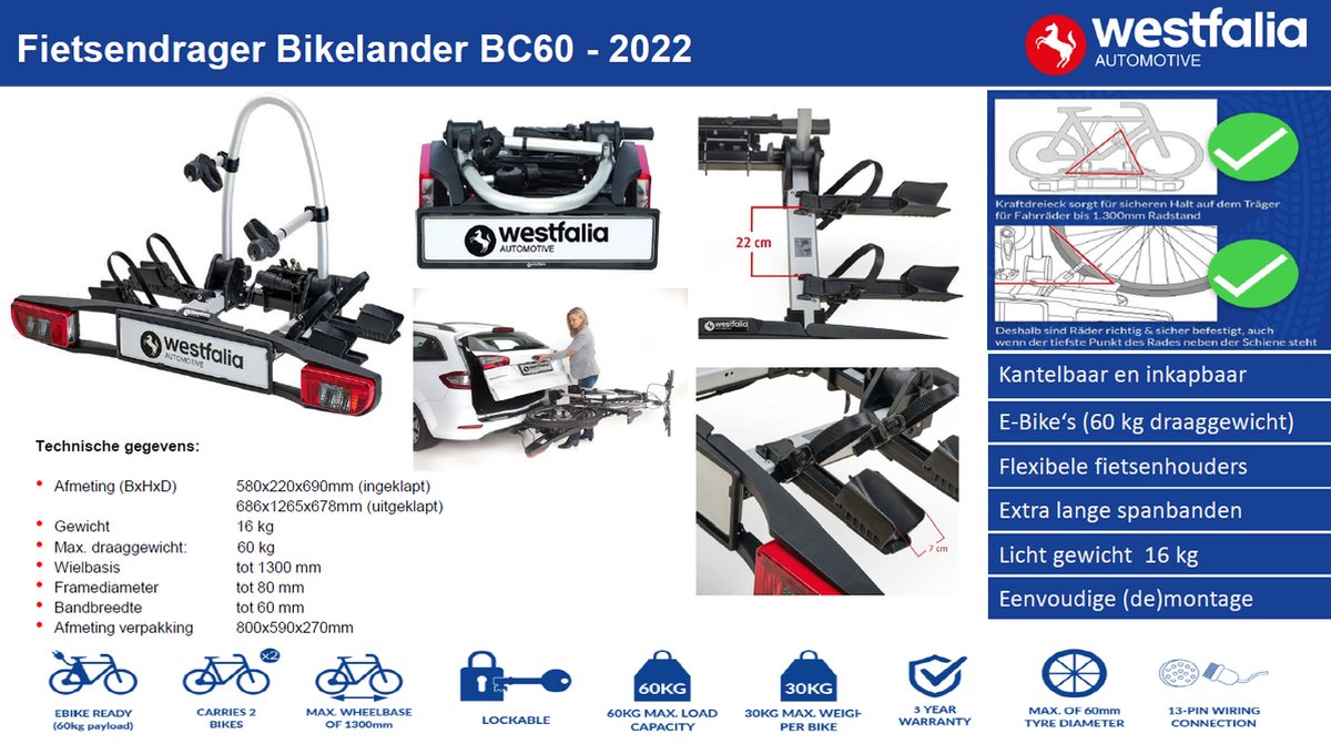 Westfalia Bikelander Classic Fietsendrager BC60 2022 – foto 8
