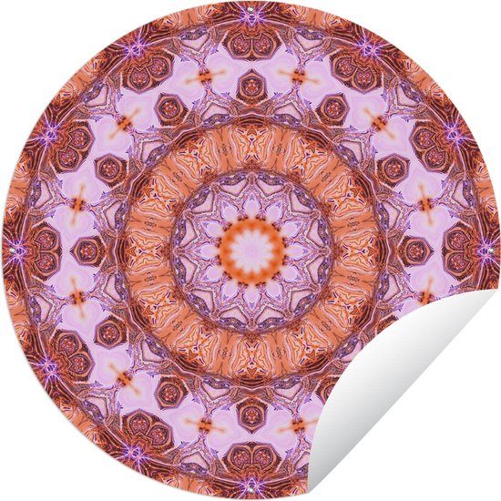 Tuincirkel Mandala caleidoscoop - 90x90 cm - Ronde Tuinposter - Buiten