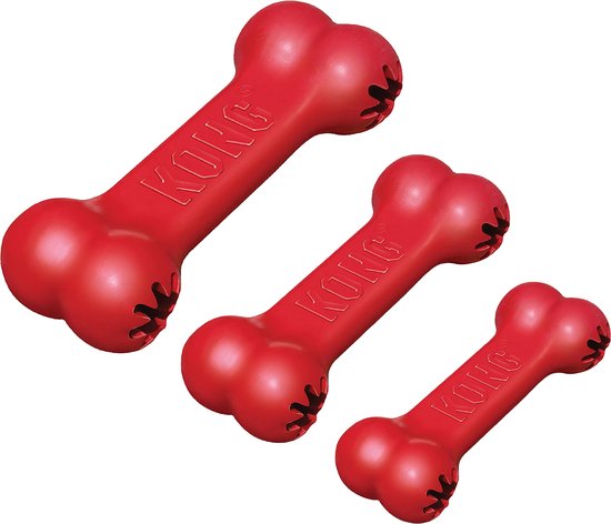 Kong Goodie Bone Medium 1 Pc - Jouet à Mâcher - 178 mm x 153 mm x 51 mm - Rouge