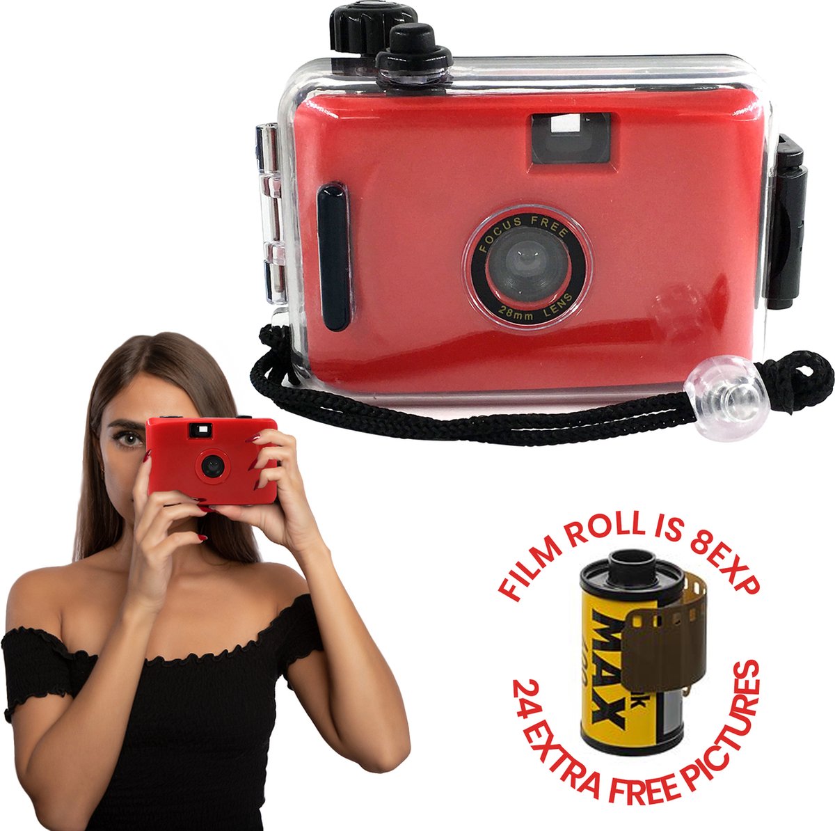 TibaGoods camera - Met rol - Waterdicht - Analoge Camera - Kinder Camera |  bol.com