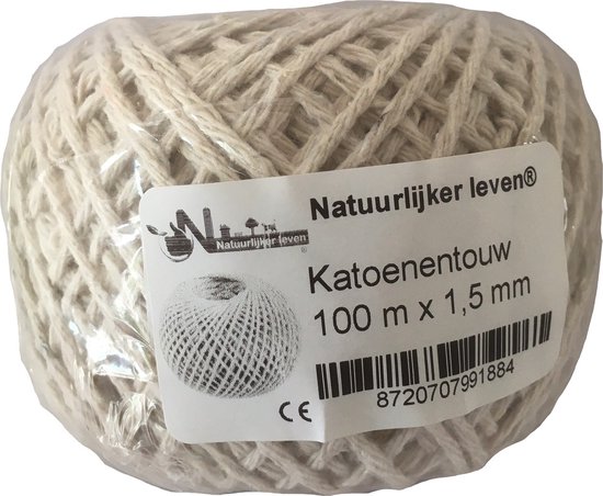 picoggo Zacht katoenen touw multifunctioneel duurzaam lang touw 10 m lengte 8 mm dik bindtouw macramé koord doe-het-zelf touw (2 stuks, roze roze