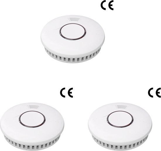 Nedis DTCTSC10WT2 Rookmelder En14604 Verbindbaar Set Van 2 Melders