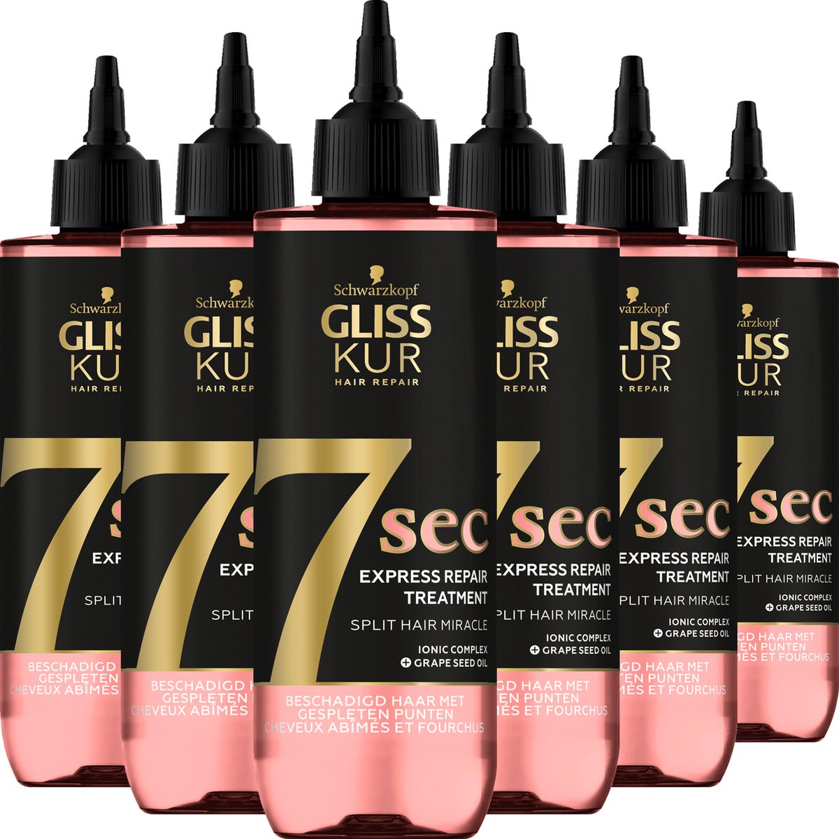 Gliss - Split Hair Miracle - 7 sec Express Repair Treatment - Haarverzorging - Voordeelverpakking - 6 x 200 ml
