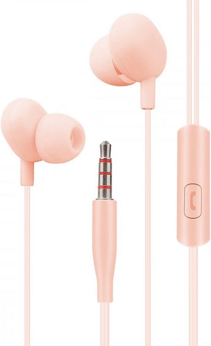Fontastic 255465 In-Ear Headset - Oordopjes met microfoon - Licht Roze