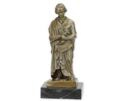 Bronzen beeld - componist Beethoven - Muzikant beelden - 17,1 cm hoog