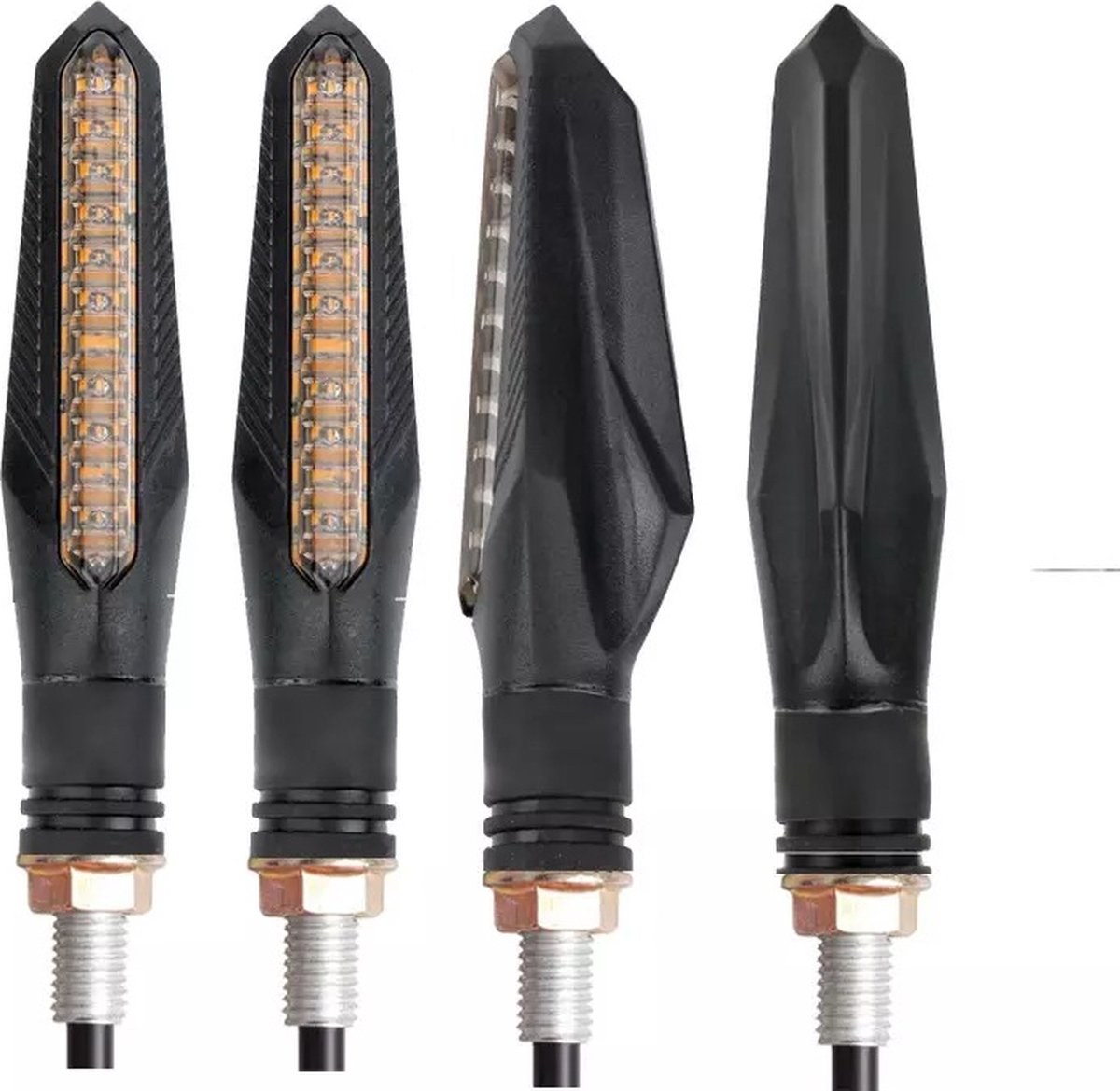 Led knipperlichten voor motor - amber Aluminium