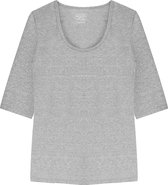 Claesen's® - Dames 3/4 Sleeve R-Neck T-Shirt - Grijs Melee - 95% Katoen - 5% Lycra