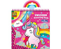 foto van SES - Unicorn kleurboek - met glitterstickers - unicorn knutselen - Eenhoorn