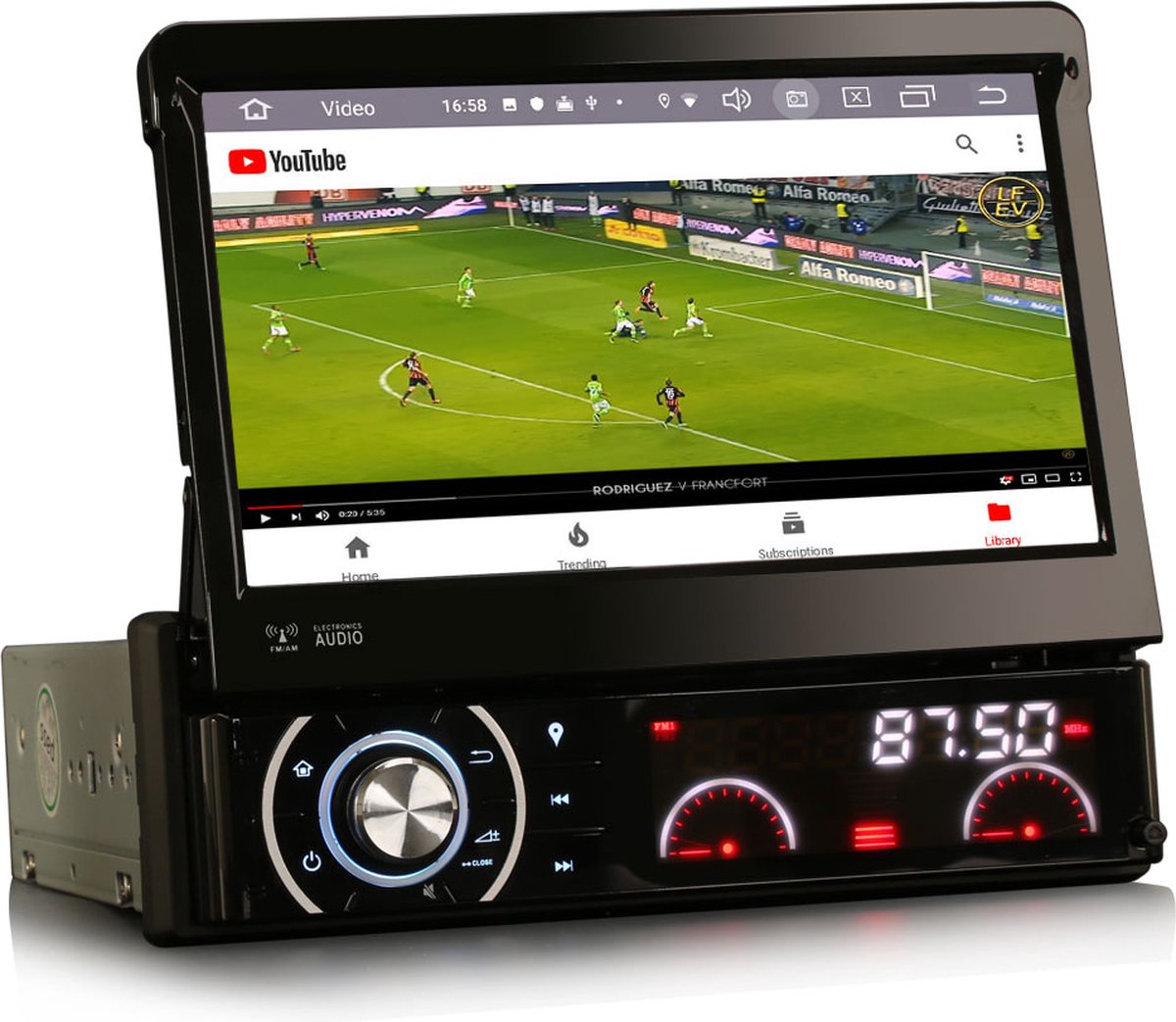Autoradio 1Din - avec navigation - Écran pliant - Caméra gratuite -  Bluetooth - CD 