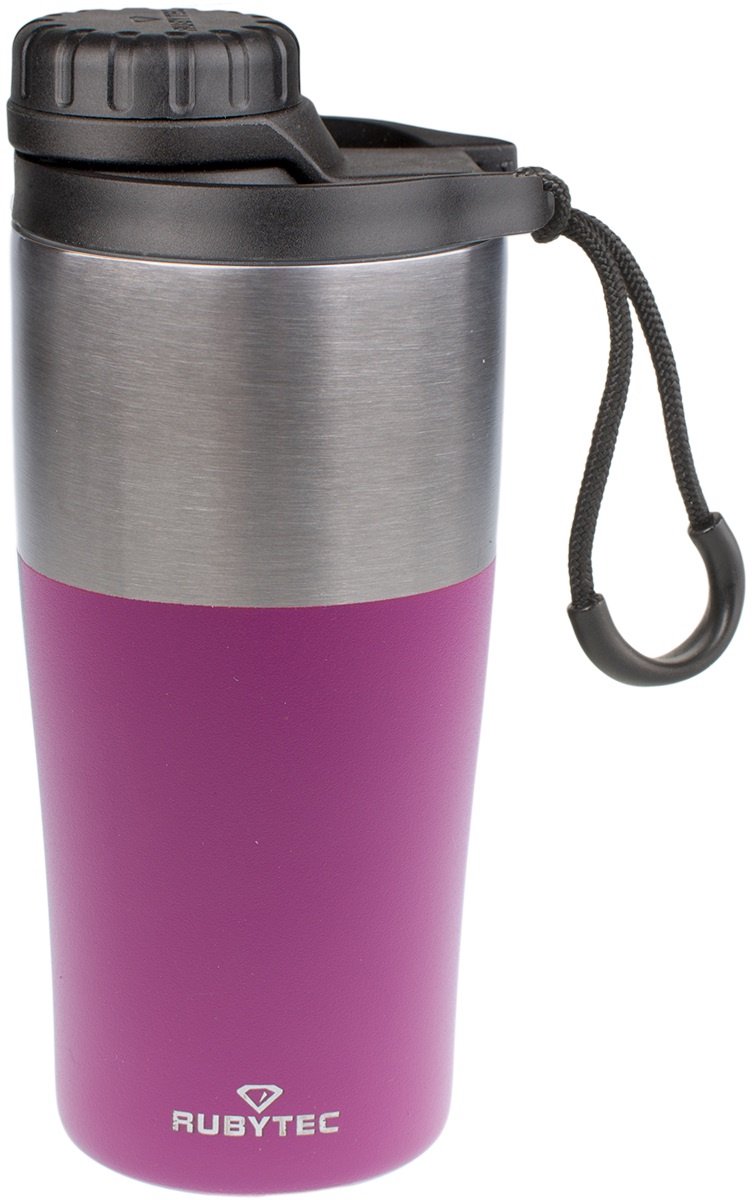 Rubytec Shira Bigshot - 350 ml - Thermosbeker - Koffiebeker To Go - Vacuüm Drinkfles - Thermosfles - Waterfles - RVS Drinkfles - Urenlang Koud of Warm Drinken - Lekvrij - BPA-vrij - Fuchsia