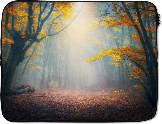 Housse pour ordinateur portable 17 pouces - Forêt - Brume - Automne - Housse pour ordinateur portable