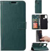 Portemonnee Book Case Hoesje Geschikt voor: Motorola Moto E20 / E30 / E40 -  groen