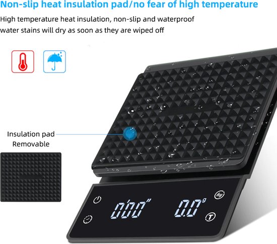 Plat à Café Imtex 3Kg/0.1G Avec Minuterie - Zwart -