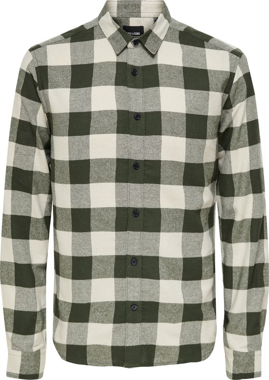 ONLY & SONS ONSGUDMUND LS CHECKED SHIRT NOOS Heren Overhemd - Maat L