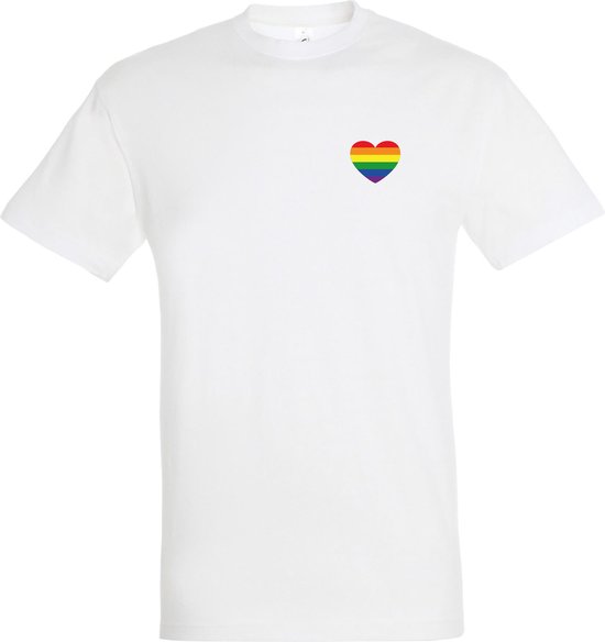 T-shirt Regenboog hartje | Regenboog vlag | Gay pride kleding | Pride shirt | |