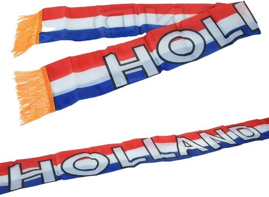 Sjaal Holland rood wit blauw met oranje franjes | WK Voetbal 2022 |  Nederlands elfta|... | bol.com