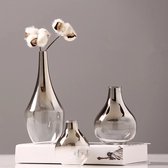 Kaia grijze ombre glazen vazen - Set van 3 - Vazen - Glass - Grijs - Binnen - Modern - KaiaHome