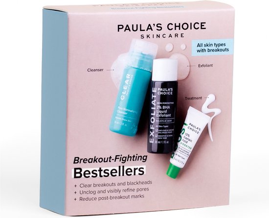 Foto: Paula s choice mini kit eerste hulp bij puistjes 3 bestsellers alle huidtypen reis formaat