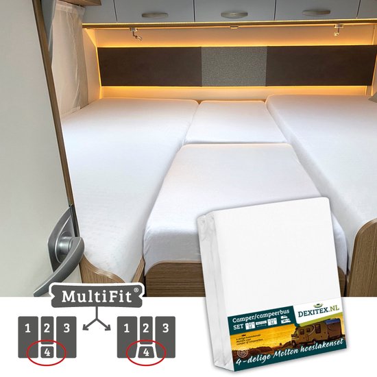 Dexitex 1 x Molton/ Ensemble 4 pièces - Convient aux lits Camper ou lits simples
