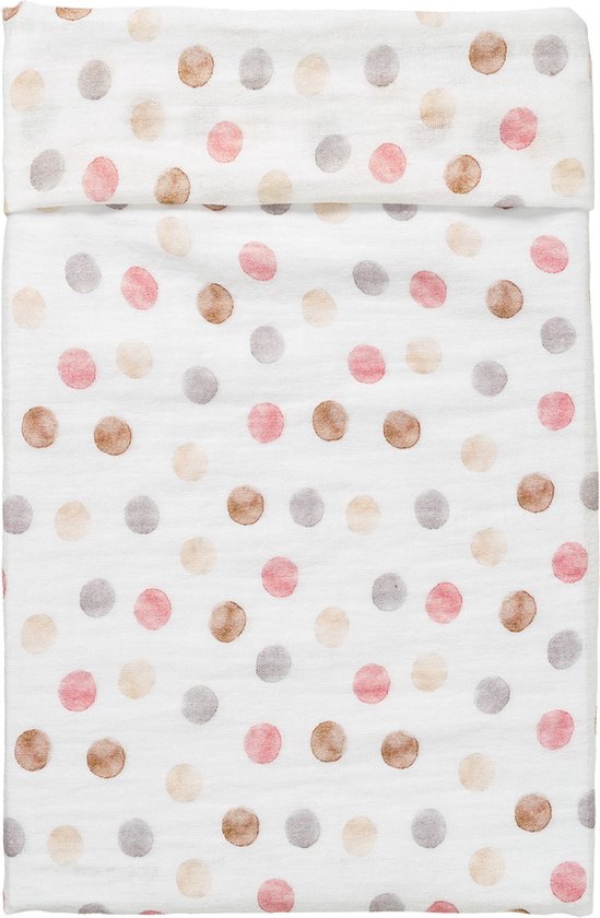 Cottonbaby - Ledikantlaken - dots - wit/multicolor - 120x150 cm
