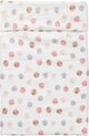 Cottonbaby - Ledikantlaken - dots - wit/multicolor - 120x150 cm