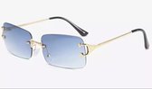 Heren zonnebril - Summer Gold Blue - Dames zonnebril - Sunglasses - Luxe design - U400 protection - HD