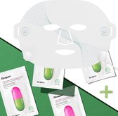 CAIRSKIN LED & Infrared RE-LIGHT + Dr. Jart Cicapair Sheet Masks (4 Gezichtsmaskers) - 2022 Innovative Light Therapy - Lichttherapie - Semi Wireless - Compact Remote Control - Rejuvenated, Revived & Refreshed Skin - Anti Age Treatment Routine Set