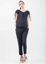 Zwangerschaps- en voedingsjumpsuit met rits, navy, maat L